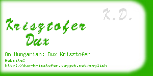 krisztofer dux business card